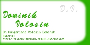 dominik volosin business card